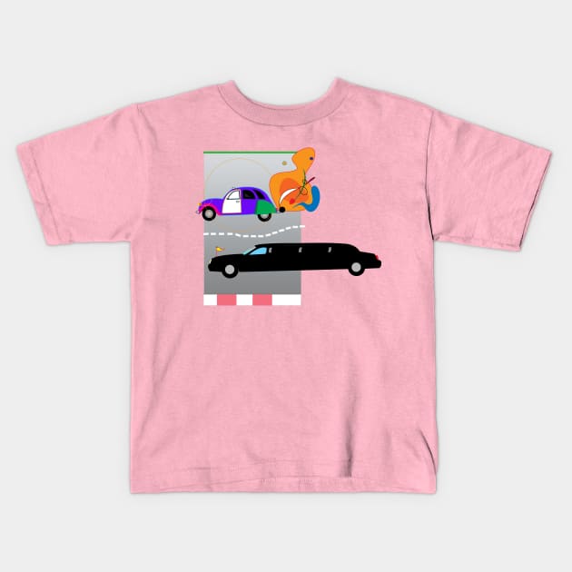 two cars Kids T-Shirt by momomoma